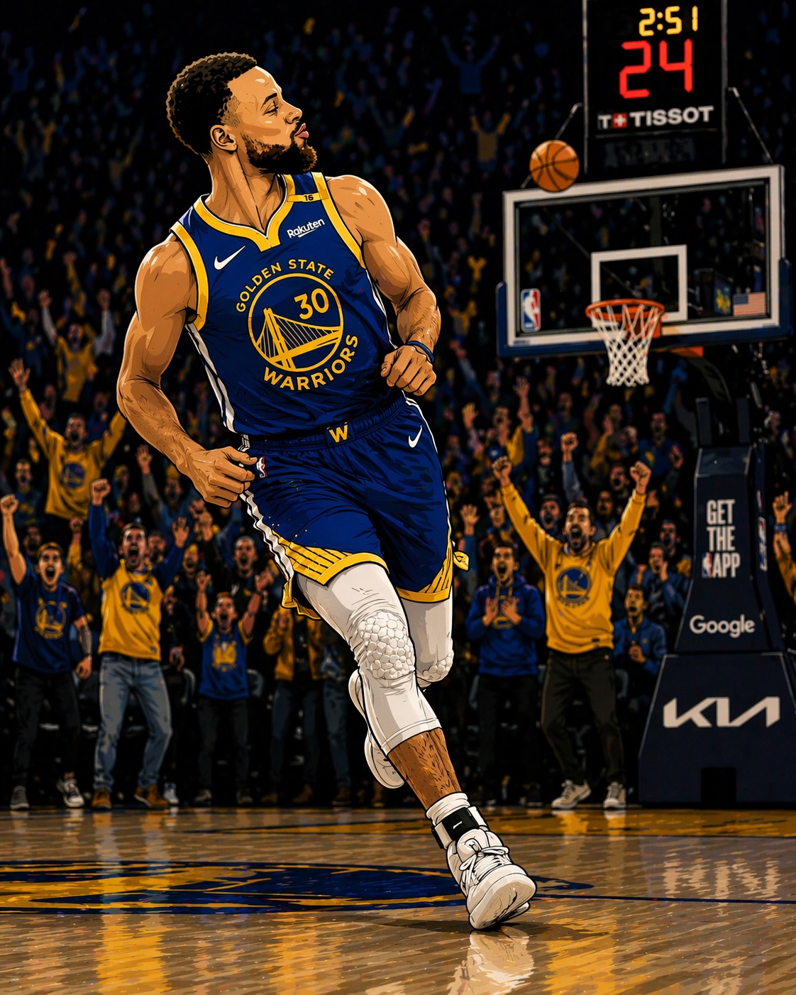 Chef Curry k ap tounen pandan balon an nan lè a.